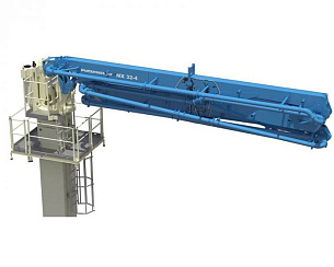 Распределительная стрела Putzmeister MXR 35-4 на опорных колоннах