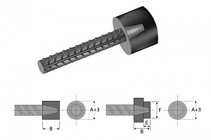 Муфты ConCon с конической резьбой анкерные (концевые анкера)