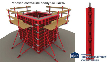 Опалубка лифтовых шахт и лестничных клеток стальная PSK-DELTA (ПСК-Дельта)