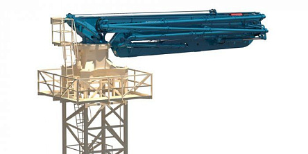 Распределительная стрела Putzmeister MXG 42-5 на секциях кранов